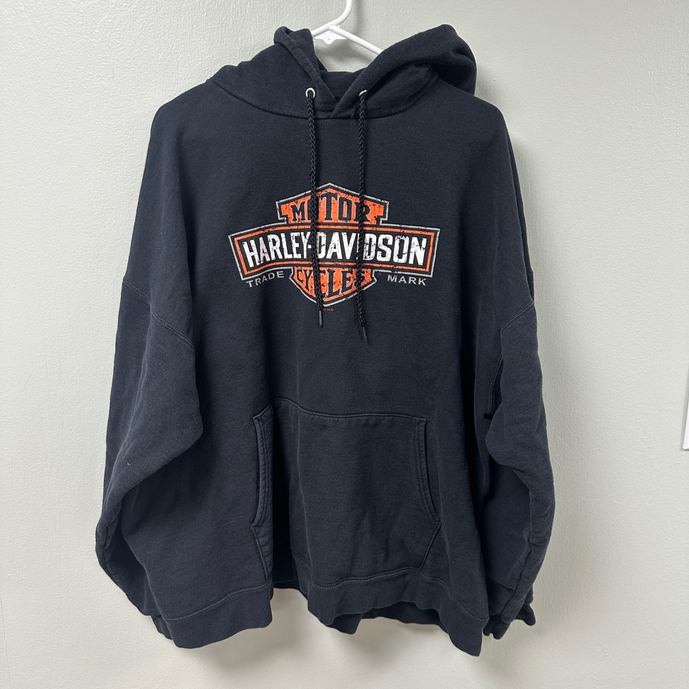 Harley-Davidson Rocky Top Pigeon Forge TN Black Hoodie Mens 2XL Pullover Logo